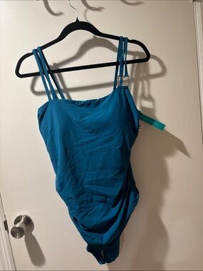 Aqua Green Teal One-Piece Swimsuit